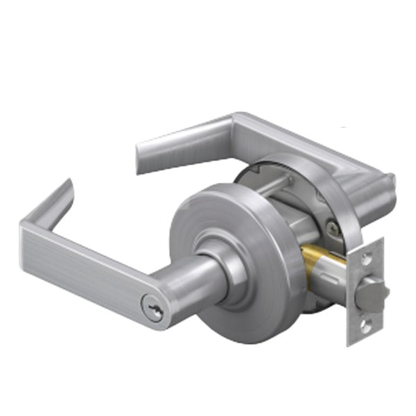 Schlage - ALX50-P - Office Rhoades Lever - Entrance - Key in Lever - C Keyway - Grade 2 - Bright Chrome 625/US26