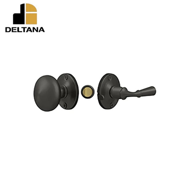 Deltana - Storm Door Latch - Round - Tubular Lock - 1-3/4" Backset - 7/8" - 1-3/8" Door Thickness - Reversible - Optional Finish