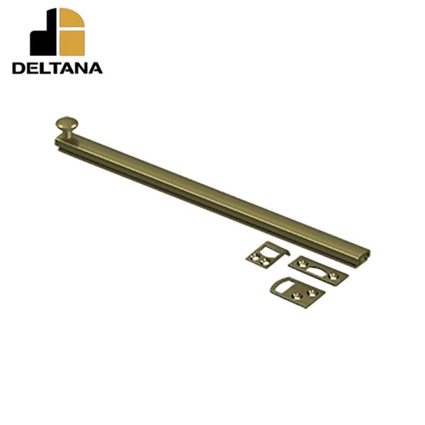 Deltana - 12" Surface Bolt - Concealed Screw - Heavy Duty - Optional Finish