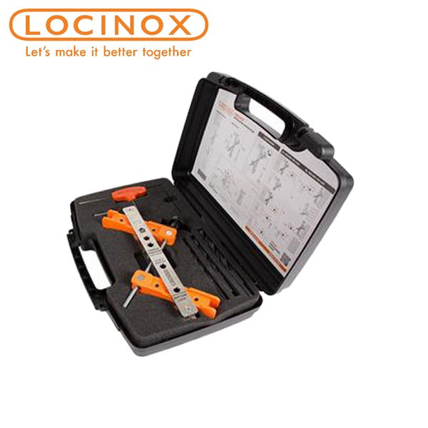 Locinox - Drillfix - Tool Case w/ Drilling Jig Surface Mounted Locks and Corresponding Keeps