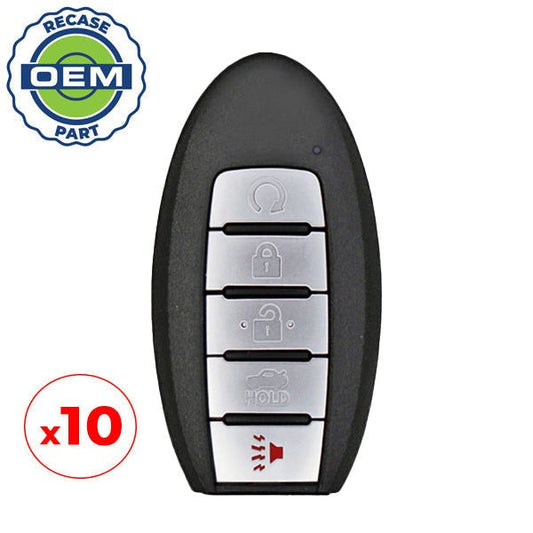 10 x 2016-2018 Nissan / 5-Button Smart Key / PN: 285E3-4RA0B / KR5S180144014 / IC 204 (OEM Recase)
