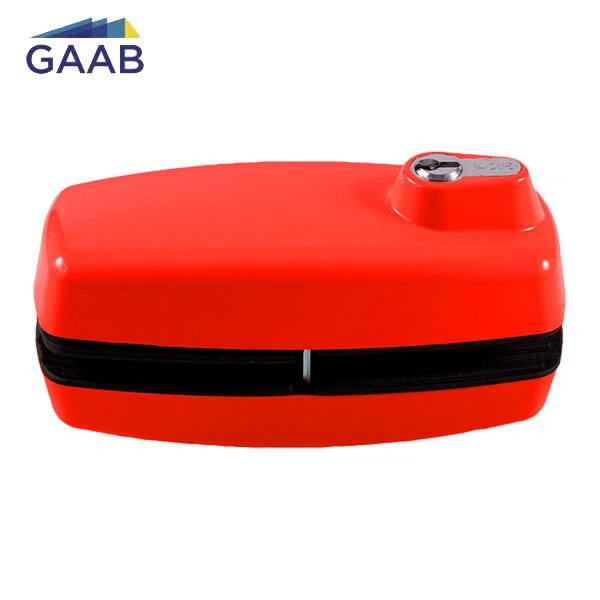 GAAB - T180 - Tempered Frameless Glass Door Lock - Reversible - 10 -12mm Doors - YALE Keyway - Red