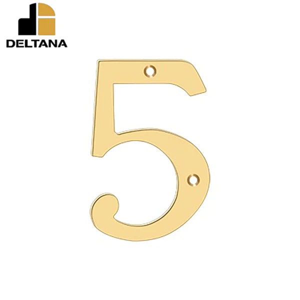 Deltana - 6" Numbers - Solid Brass - Optional Finish