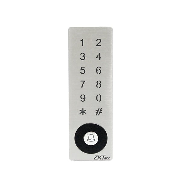 ZKTeco - SMK-V - Standalone RFID Reader - Outdoor - Vandal Resistant - IP65 - Back-lit Keypad - Metallic