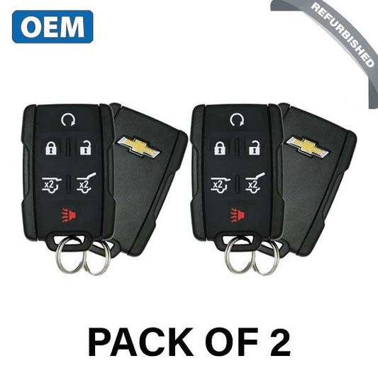 2 x 2015-2019 Chevrolet Suburban Tahoe / 6-Button Keyless Entry Remote / PN: 13577766 / M3N-32337100 (OEM Refurb) (Bundle of 2)