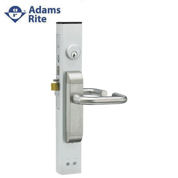 Adams Rite - 2190 - Dual Force Interconnected Lock - 1-1/8" Backset - Flat Strike - Satin Stainless Steel