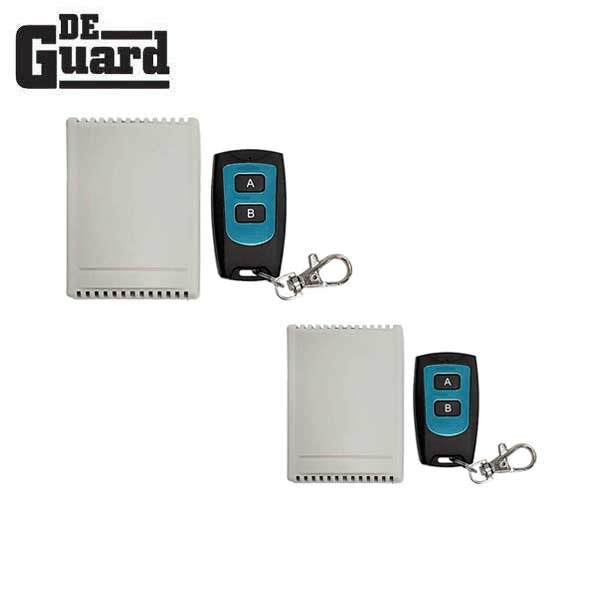 2 x Wireless Remote Control Switch Kit - 2 Door - 2-Channel Receiver & 2-Button Transmitter (434 MHz) (Bundle of 2)