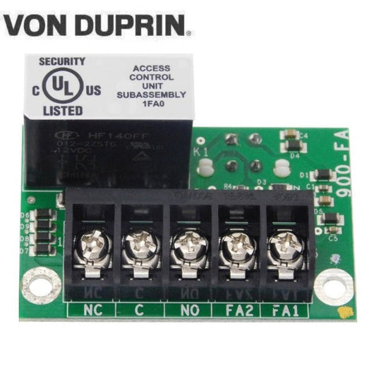 Von Duprin - 900-FA - Optional Distribution Board - Plug-In Relay to Provide An Interface With Fire or Other Emergency Override Systems