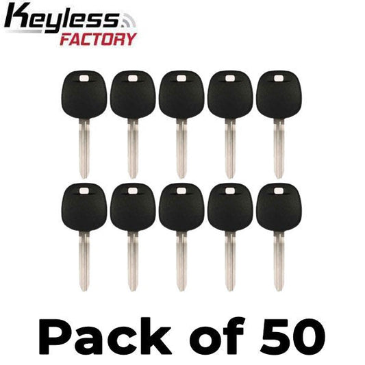 50 x Toyota TOY43 Transponder Key (4C Chip) (AFTERMARKET) (Bundle of 50)