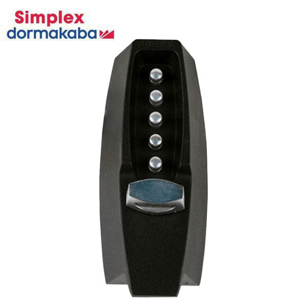 Simplex - 7102 - Mechanical Pushbutton Deadbolt Keyless Lock - 2 3/4" Backset - Black