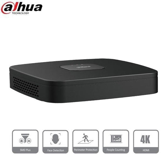 Dahua / 4 Channel / 8MP / 4K NVR / 1 SATA / 6TB HDD / DH-N41C1P6