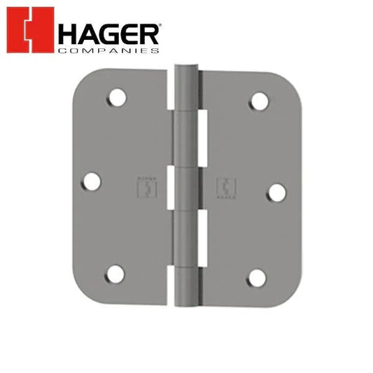 Hager - RC1842 - 5-Knuckle - Round Corner 5/8" Radius - Plain Bearing with Fasteners - 3.5" x 3.5" - Optional Finish