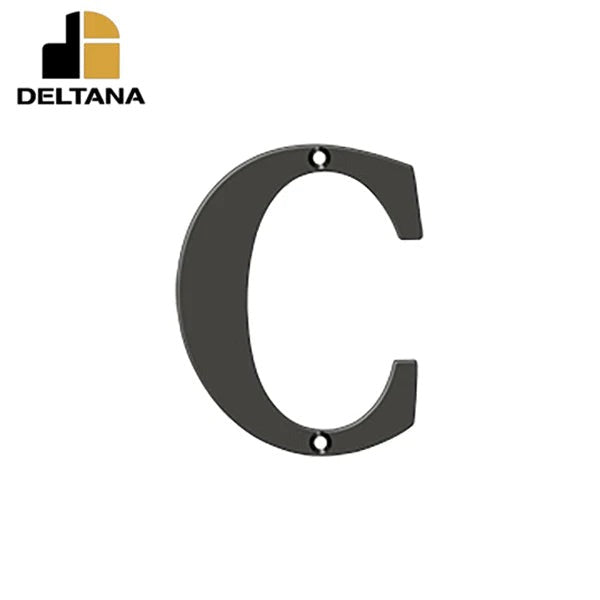Deltana - 4" Residential Letter C - Optional Finish