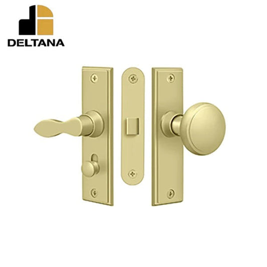 Deltana - Storm Door Latch - Square - Mortise Lock - 1-1/2" Backset - 7/8" - 1-3/8" Door Thickness - 3-3/4" Face Size - Reversible - Optional Finish