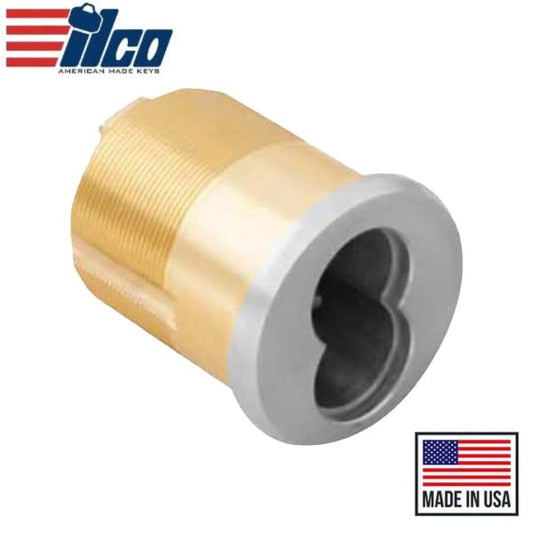 Ilco - R28107 - 1 3/8" - SFIC Small Format IC Core - Thin Head Mortise Housing - Falcon/Saflok Clover Cam - Satin Chrome - 6/7-Pin