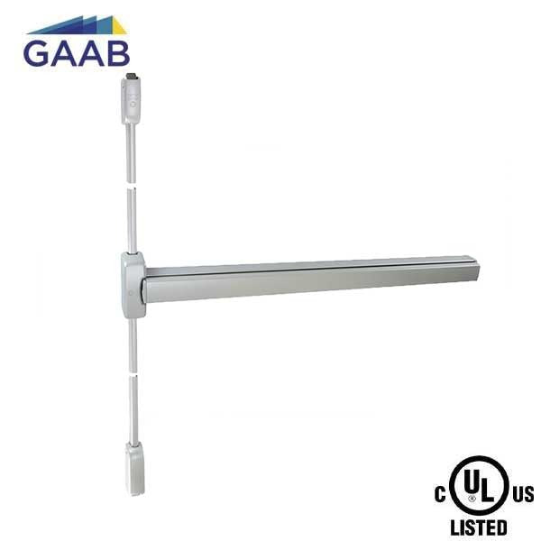 GAAB - T393-04 - Vertial Rod Exit Device - 3 Point Latch - Modular and Reversible - Up to 48" Doors - Satin Chrome