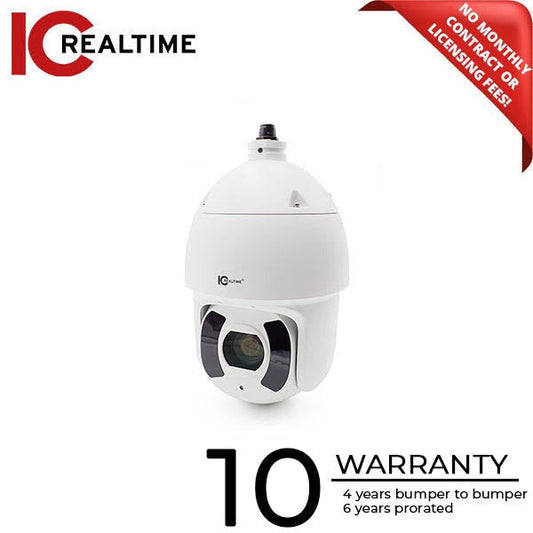 IC Realtime - ICIP-2501HD-IR / 2 Megapixel Full HD Intelligent (IVS, Auto Tracking) 25X Optical Network PTZ Camera IP67 / IK10 IR (Wall Mount Inluded)