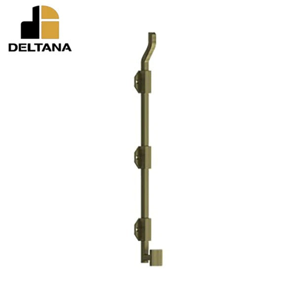 Deltana - 18" Modern Offset Surface Bolt - Heavy Duty - Solid Brass - Optional Finish