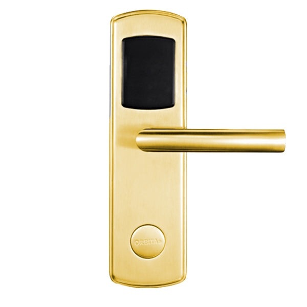 Orbita - E3030 - Smart Hotel Lock - RFID - Apollo Straight No Return Lever - 6 VDC - Optional Finish - Grade 2 - Hotel Door Locks