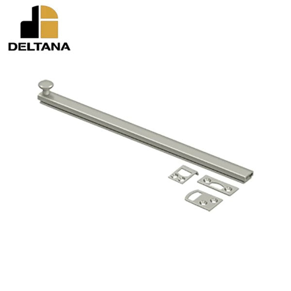 Deltana - 12" Surface Bolt - Concealed Screw - Heavy Duty - Optional Finish