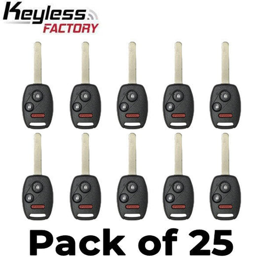 25 x 2006-2017 Honda Acura / 3-Button Remote Head Key / N5F-S0084A (AFTERMARKET) (Bundle of 25)