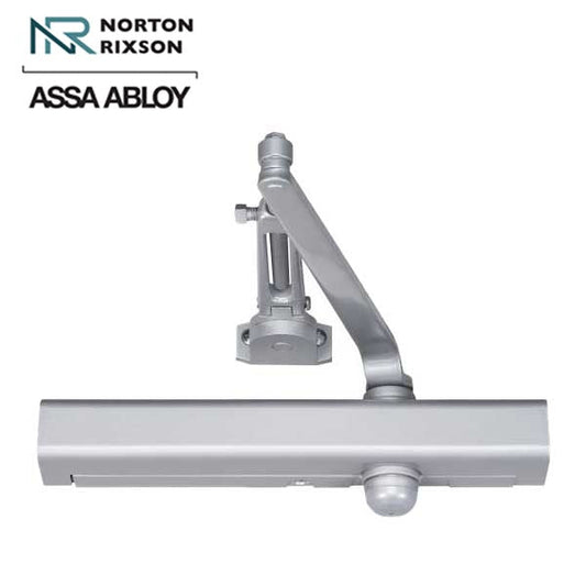 Norton - 8301H - Tri-Packed Manual Door Closer - Back Check Function - PA Bracket/Regular/Top Jamb - Adjustable Arm - Adjustable Sizes 1-6 - Satin Aluminum - Fire Rated - Grade 1