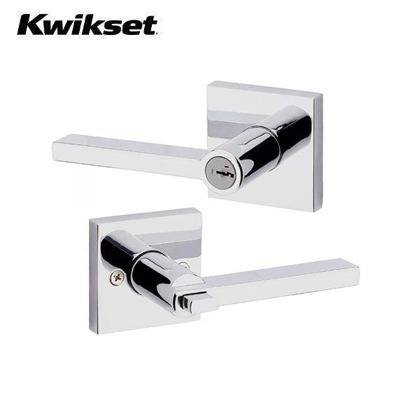 Kwikset - Halifax Lever Set - Square Rose - Optional Finish - Optional Function - SmartKey Technology - Grade 2