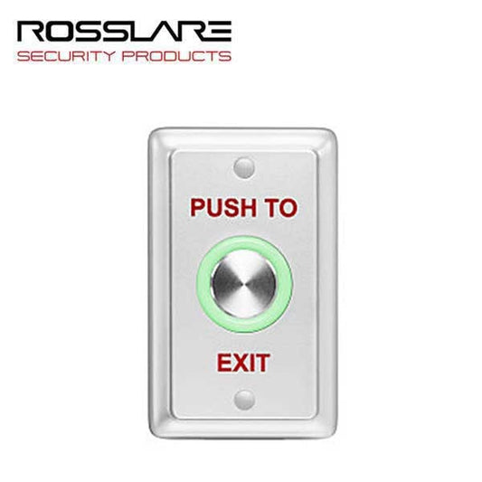 Rosslare - EXHO4 - Elegant Push Button Switch w/Light Ring - N.O. Piezo - 8-30 VDC