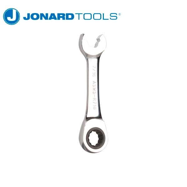 Jonard Tools - Ratcheting Stubby Speed Wrench - 7/16"