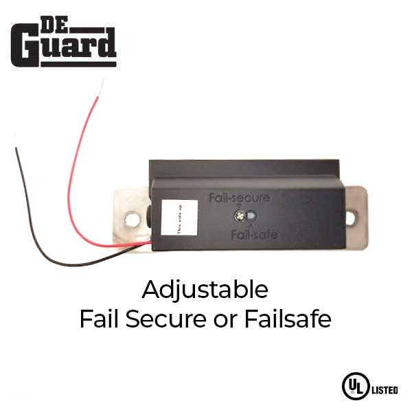 UL Listed Electric Strike Kit w/ 2 Face Plates - Adjustable Fail Safe / Fail Secure - Adjustable 12/24VDC - Grade 1