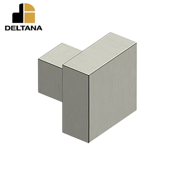 Deltana - Modern Square Knob - 1-1/4" x 1-1/4" - Solid Brass - Optional Finish
