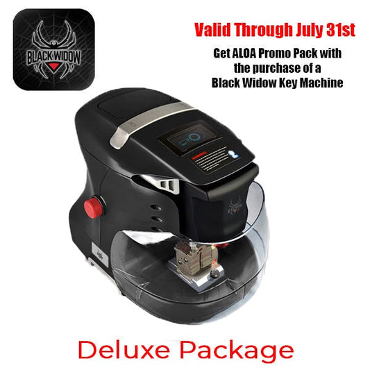 Black Widow - V2 - Limited Time ALOA Promotion - Deluxe Package + ALOA Promo Pack - Portable Key Cutting Machine - Smart Phone & Tablet Support - Small and Portable