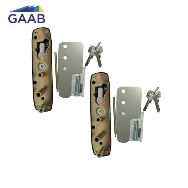 2 x GAAB - T800M14B - Lever Exit Trim - for GAAB Exit Devices - Clutched - Reversible - Entry Function - Satin Chrome (Bundle of 2)