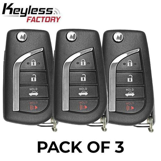 3 x 2014-2017 Toyota Camry Corolla / 4-Button Flip Key / HYQ12BDM / H Chip (AFTERMARKET) ( Pack of 3 )