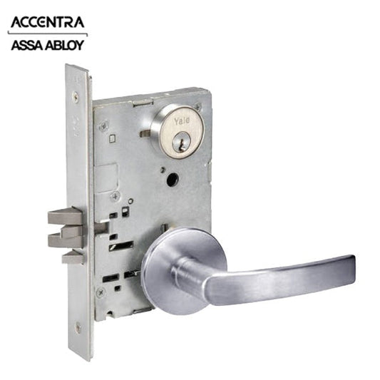 Accentra (Formerly Yale) - MOR8805FL - Mortise Lockset - Monroe Lever - Storeroom - 626 - Satin Chrome - Grade 1