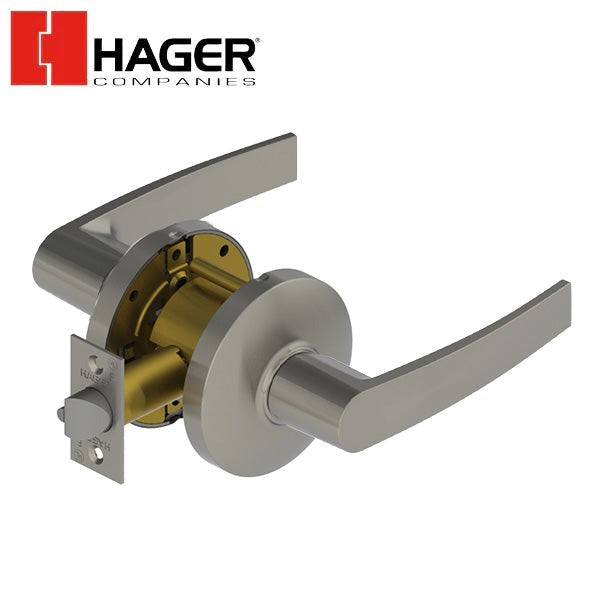 Hager - 3410 - Lever - Passage - 2-3/4" - Satin Chrome - Optional Lever