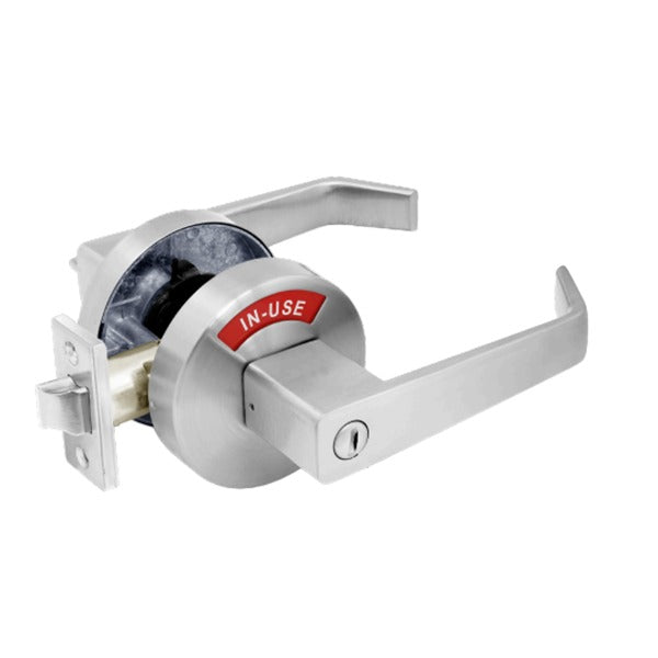 Cal-Royal - INDLEV-20 - Commercial Grade Privacy Indicator Lever Set - Privacy - Thumb turn - Satin Chrome