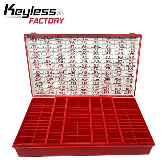 Keyless Factory - KG-02 - Red Keyblade Storage Box - Fits 144 Blades