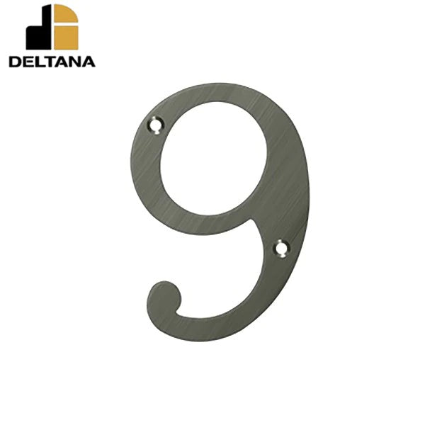 Deltana - 6" Numbers - Solid Brass - Optional Finish
