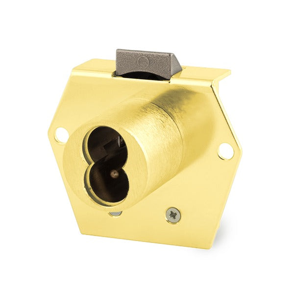 Olympus - 725RL - SFIC Rim Latch Door & Drawer Cabinet Lock - BEST SFIC - 1-1/16"" to Cylinder Length - Polished Brass - Optional Handing - Grade 1