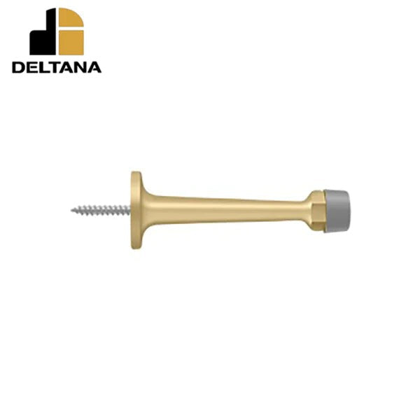 Deltana - 3-1/4" Baseboard Door Bumper - Solid Brass - Optional Finish