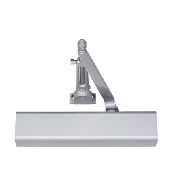 Norton - 8501H - Tri-Packed Manual Door Closer - Back Check Function - PA Bracket/Regular/Top Jamb - Adjustable Arm - Adjustable Sizes 1-6 - Satin Aluminum - Fire Rated - Grade 1