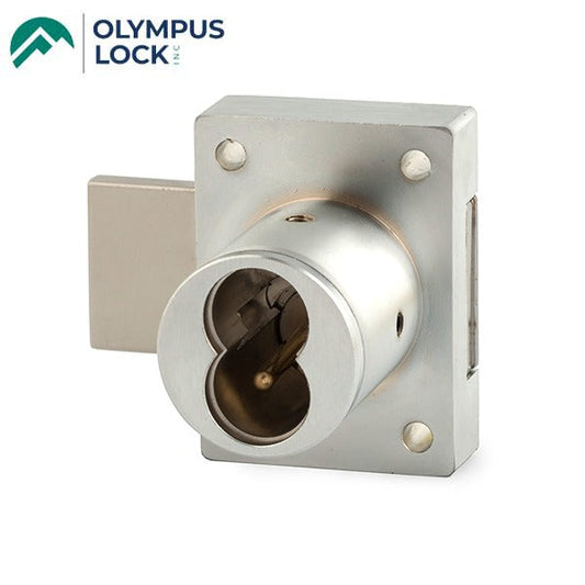 Olympus - 721DR - IC Core Deadbolt Cabinet Door Lock - BEST SFIC - 1-1/4" Cylinder Length - Polished Chrome - Optional Key Retaining - Optional High Security - Grade 1