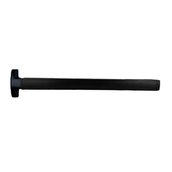 First Choice - 3692 - Concealed Vertical Rod Exit - 36"- 42" - Cylinder Prep Kit without Key Cylinder - Black Anodized Finish - Grade 1