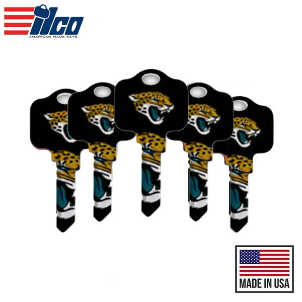 Ilco - NFL TeamKeys - Key Blank - Jacksonville Jaguars - KW1 (5 Pack)