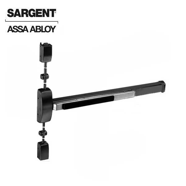 Sargent - 8710F - Surface Vertical Exit Rod - Passage (Exit Only) - 36" x 84" - Black Suede - Fired Rated - Grade 1