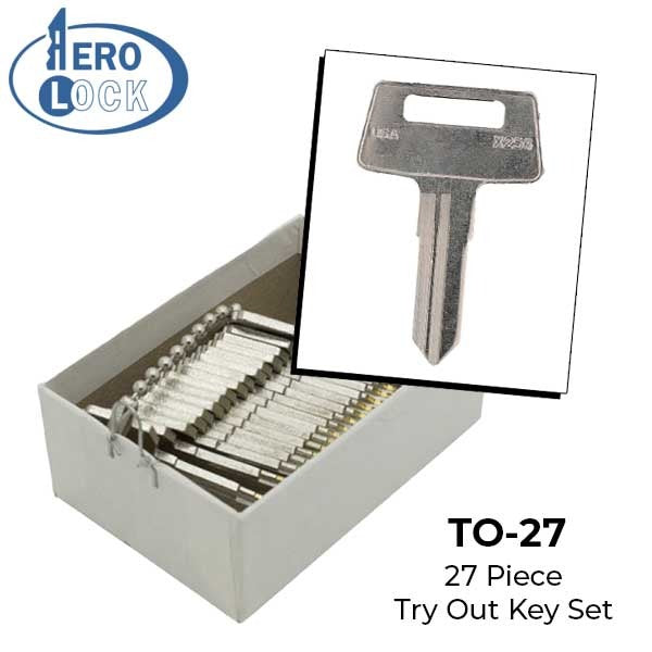 AeroLock - TO-27 - Kawasaki Motorcycle/ATV - All Locks Try-Out Set - X256 - 27 Keys