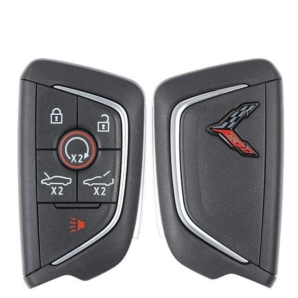 2020 Chevrolet Corvette C8 / 6-Button Smart Key / PN: 13538855 / YG0G20TB1 / Carbon Gray Logo (OEM)
