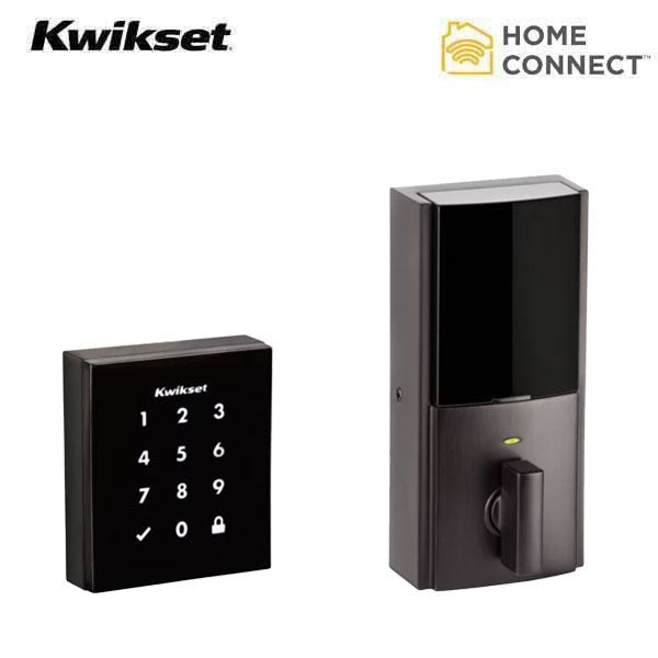 Kwikset - Obsidian - Electronic Touchscreen Smart Deadbolt - 11P - Z-Wave Plus - Venetian Bronze - Home Connect
