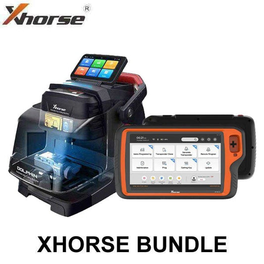 Xhorse - Complete Cut & Programming Bundle - Dolphin II XP-005L High Sec Portable Key Cutting Machine w/ Battery & VVDI Key Tool PLUS Tablet